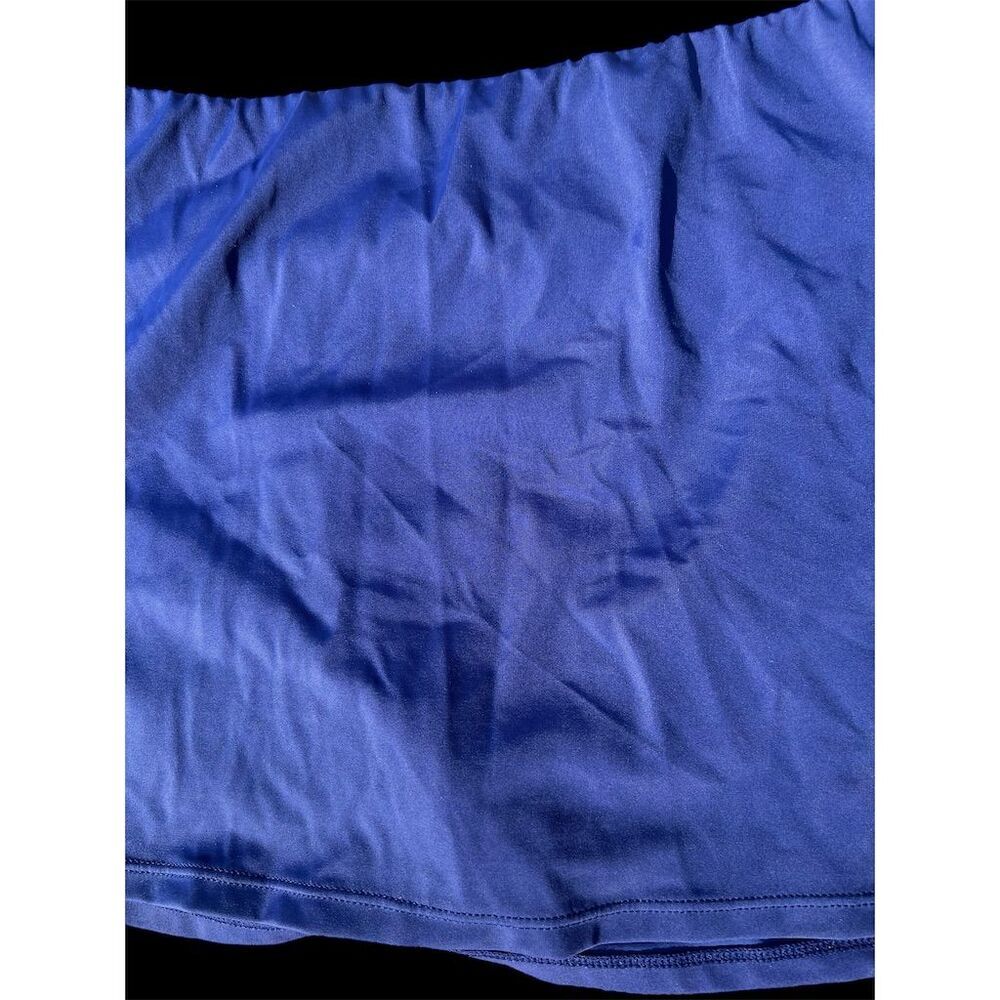 Swim Skirt M Blue Solid with Built-in Briefs - Picture 8 of 8